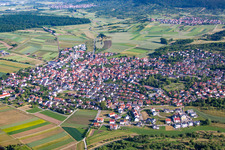 Town View of the streets and houses of the residential areas in the district Entringen in Ammerbuch in the state Baden-Wurttemberg