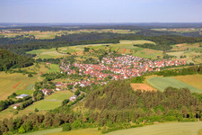Village view from the east in the district Gültlingen in Wildberg in the state Baden-Wuerttemberg, Germany