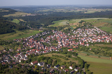 Village - View in the district Holzbronn in Calw in the state Baden-Wuerttemberg, Germany