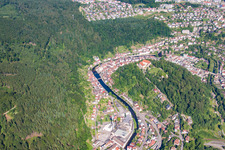 Loop of the Enz in Neuenbürg in the state Baden-Wuerttemberg, Germany