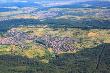 View of the town from the south in the district Gräfenhausen in Birkenfeld in the state Baden-Wuerttemberg, Germany