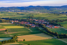Village view in the morning from the southeast in Dierbach in the state Rhineland-Palatinate, Germany