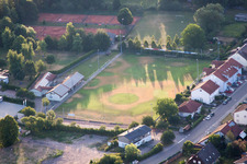 Sports field in the district Appenhofen in Billigheim-Ingenheim in the state Rhineland-Palatinate, Germany