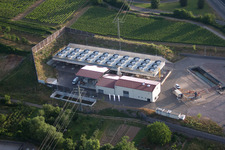 Power plants of thermal power station Geothermiekraftwerk in Insheim in the state Rhineland-Palatinate, Germany out of the air