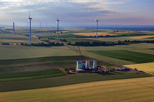 Construction site of the new wind farm in Offenbach an der Queich in the state Rhineland-Palatinate, Germany