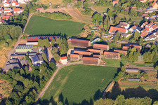 Historic Tubakschöpf (shed for drying tobacco) on Bruchgasse in Herxheim bei Landau in the state Rhineland-Palatinate, Germany