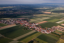 District Hayna in Herxheim bei Landau in the state Rhineland-Palatinate, Germany seen from above