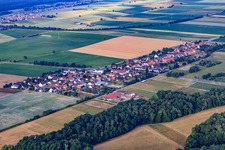 Village view from the northeast in the district Minderslachen in Kandel in the state Rhineland-Palatinate, Germany