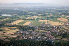 Scheibenhard in the state Bas-Rhin, France seen from above