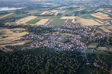 Scheibenhard in the state Bas-Rhin, France from the plane