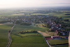 Bird's eye view of Eberbach-Seltz in the state Bas-Rhin, France