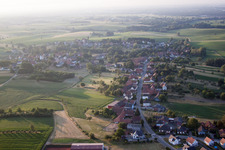 Eberbach-Seltz in the state Bas-Rhin, France viewn from the air