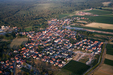 Niederrœdern in the state Bas-Rhin, France from above