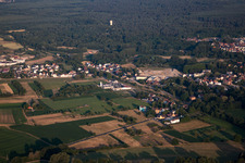 Soufflenheim in the state Bas-Rhin, France from the drone perspective