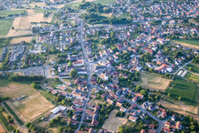Aerial view of Sessenheim in the state Bas-Rhin, France