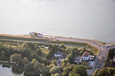 Oblique view of Drusenheim in the state Bas-Rhin, France
