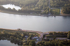 Drusenheim in the state Bas-Rhin, France from above