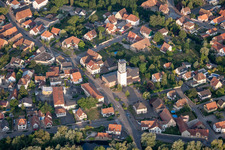 Offendorf in the state Bas-Rhin, France from the drone perspective
