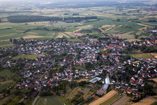 Aerial view of From the northwest in the district Legelshurst in Willstätt in the state Baden-Wuerttemberg, Germany