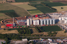 Building and production halls on the premises of German Pellets in Ettenheim in the state Baden-Wurttemberg, Germany