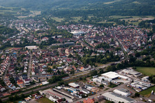 From the northwest in Kenzingen in the state Baden-Wuerttemberg, Germany