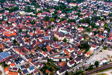 Church building in of the Church of St. Martin in Old Town- center of downtown in Riegel am Kaiserstuhl in the state Baden-Wurttemberg, Germany