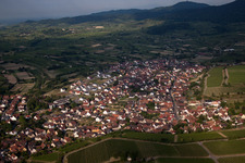 Eichstetten am Kaiserstuhl in the state Baden-Wuerttemberg, Germany seen from above