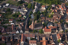 Church building in of evangelic church in Old Town- center of downtown in Eichstetten am Kaiserstuhl in the state Baden-Wurttemberg