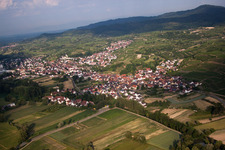 Town View of the streets and houses of the residential areas in Boetzingen in the state Baden-Wurttemberg