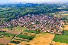 Aerial view of View from the north in Merdingen in the state Baden-Wuerttemberg, Germany