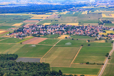 Village view from the east in the district Gündlingen in Breisach am Rhein in the state Baden-Wuerttemberg, Germany