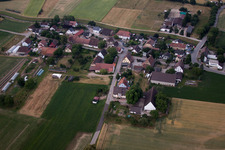 Aerial view of District Oberrimsingen in Breisach am Rhein in the state Baden-Wuerttemberg, Germany