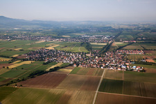 Town View of the streets and houses of the residential areas in the district Tunsel in Eschbach in the state Baden-Wurttemberg