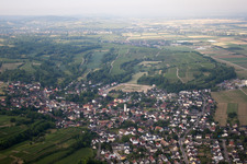 Town View of the streets and houses of the residential areas in Buggingen in the state Baden-Wurttemberg