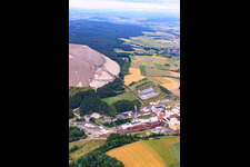 Aerial photograpy of Monte Kali - spoil dump of K+S Minerals and Agriculture GmbH in Neuhof in the state Hesse, Germany