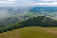 District Sieblos in Poppenhausen in the state Hesse, Germany from above