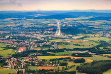 View from the north in the district Götzenhof in Petersberg in the state Hesse, Germany