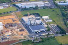 Industrial area with construction site for the expansion of Milupa in Schleyerstr in the district Besges in Fulda in the state Hesse, Germany