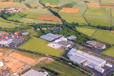 Aerial view of HUBTEX Maschinenbau GmbH & Co. KG in the district Malkes in Fulda in the state Hesse, Germany