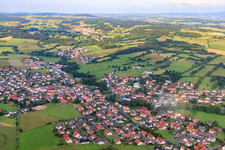 Village view from the north in Hosenfeld in the state Hesse, Germany