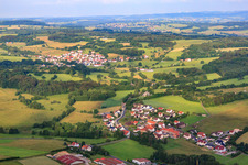 Village view from the northeast in the district Jossa in Hosenfeld in the state Hesse, Germany