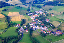 Village view from the northeast in the district Pfaffenrod in Hosenfeld in the state Hesse, Germany