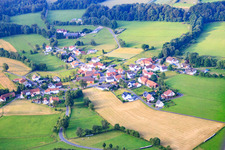 Village view from the north in the district Brandlos in Hosenfeld in the state Hesse, Germany