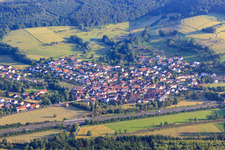 View from the north in the district Wirtheim in Biebergemünd in the state Hesse, Germany