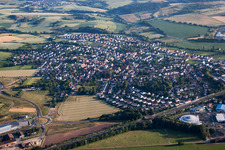 Town View of the streets and houses of the residential areas in Gelnhausen in the state Hesse, Germany