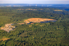 Quarry of Vogelsberger Basaltwerk GmbH & Co. Limited Partnership in the district Rinderbügen in Büdingen in the state Hesse, Germany