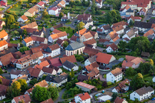Church in the town center in the district Burkhards in Schotten in the state Hesse, Germany