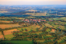Village view from the northwest in the district Herchenhain in Grebenhain in the state Hesse, Germany