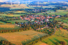 Village view from the north in the district Herchenhain in Grebenhain in the state Hesse, Germany