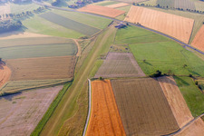 Gliding field on the airfield of Bad Brueckenau in Oberleichtersbach in the state Bavaria, Germany